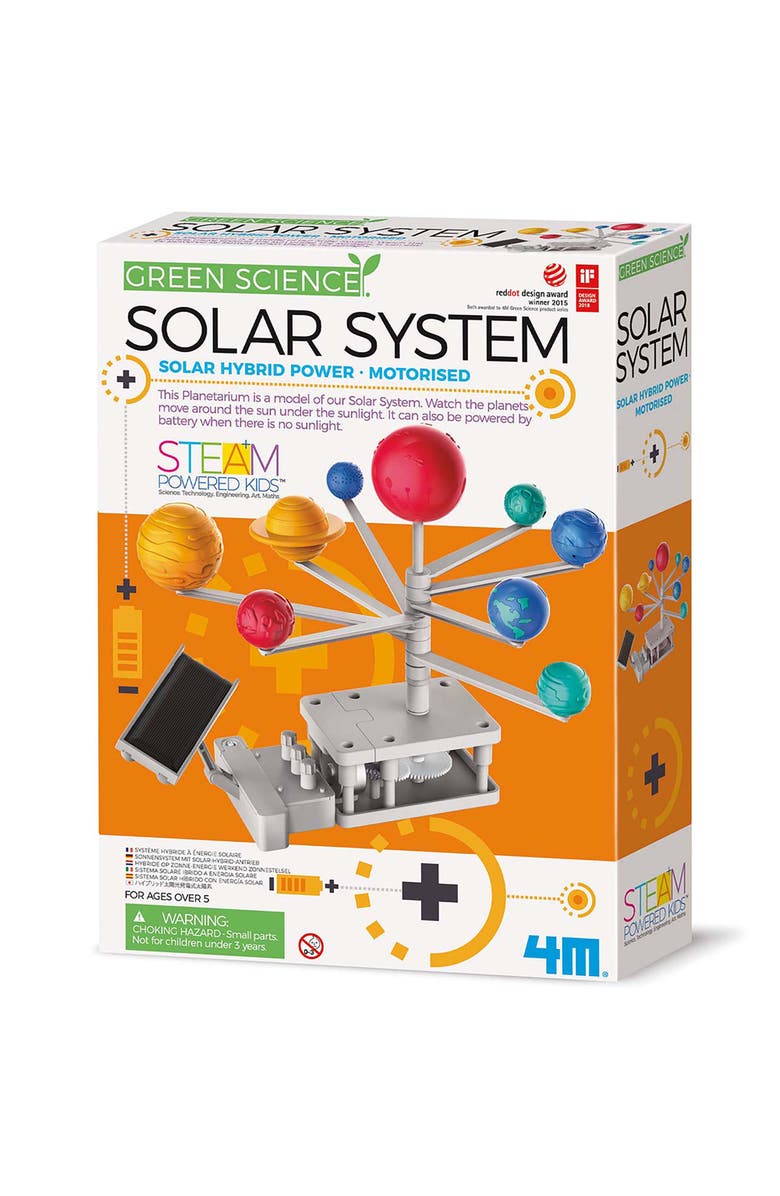4M Green Science Solar System Diy Rotating Planetarium, Solar 
Battery Power, Main, color, Multicolored