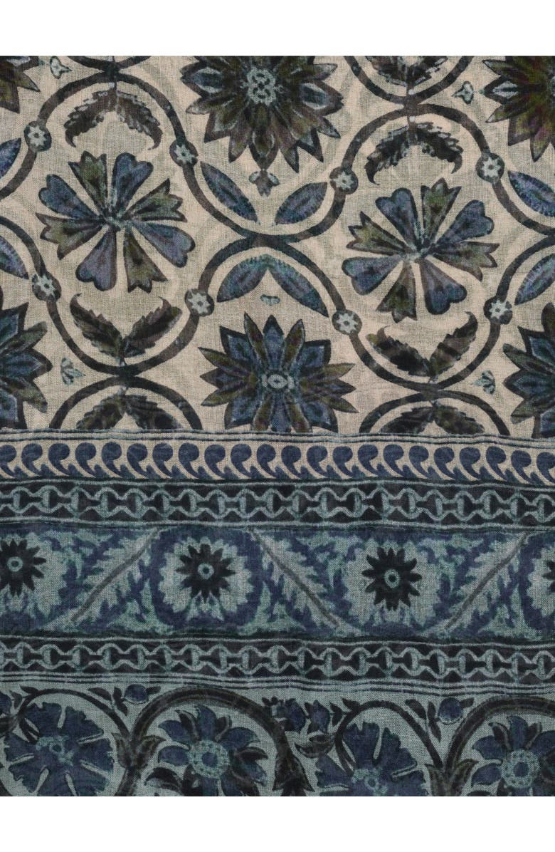 GERARD DAREL Dora Rosette Print Scarf, Alternate, color, Navy Blue