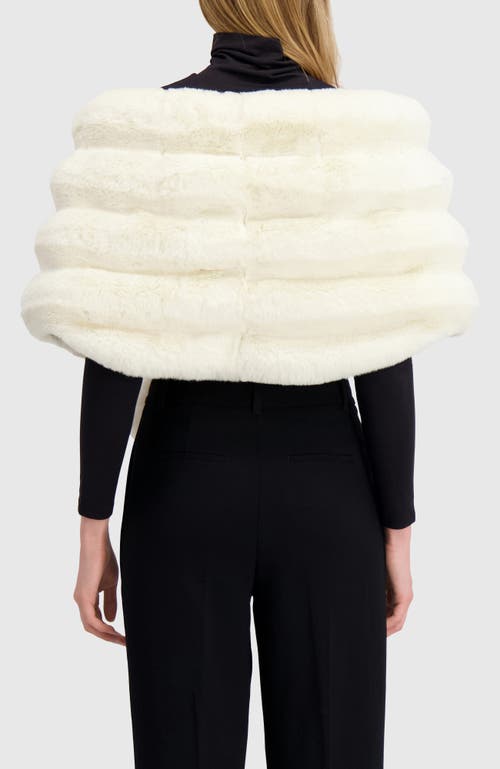 Lyla Grant Fur-free Chinchilla (faux Fur) Horizontal Stole In White