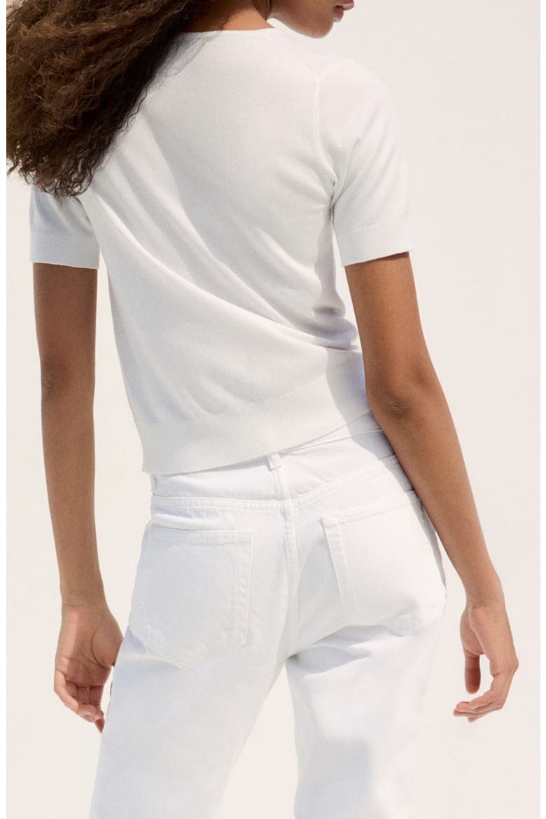 V-Neck Sweater, Alternate, color, WHITE