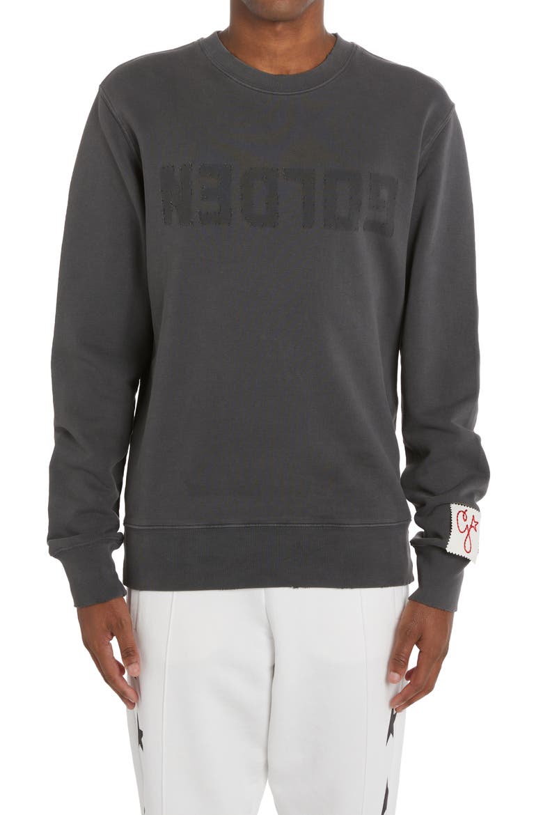 Golden Missing Logo Sweatshirt, Main, color, ANTHRACITE