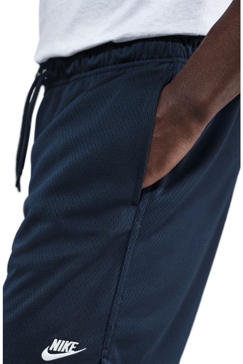 Club Flow Mesh Athletic Shorts, Alternate, color, OBSIDIAN/ WHITE