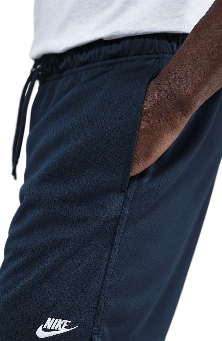 Nike Club Flow Mesh Athletic Shorts, Alternate, color, Obsidian/ White