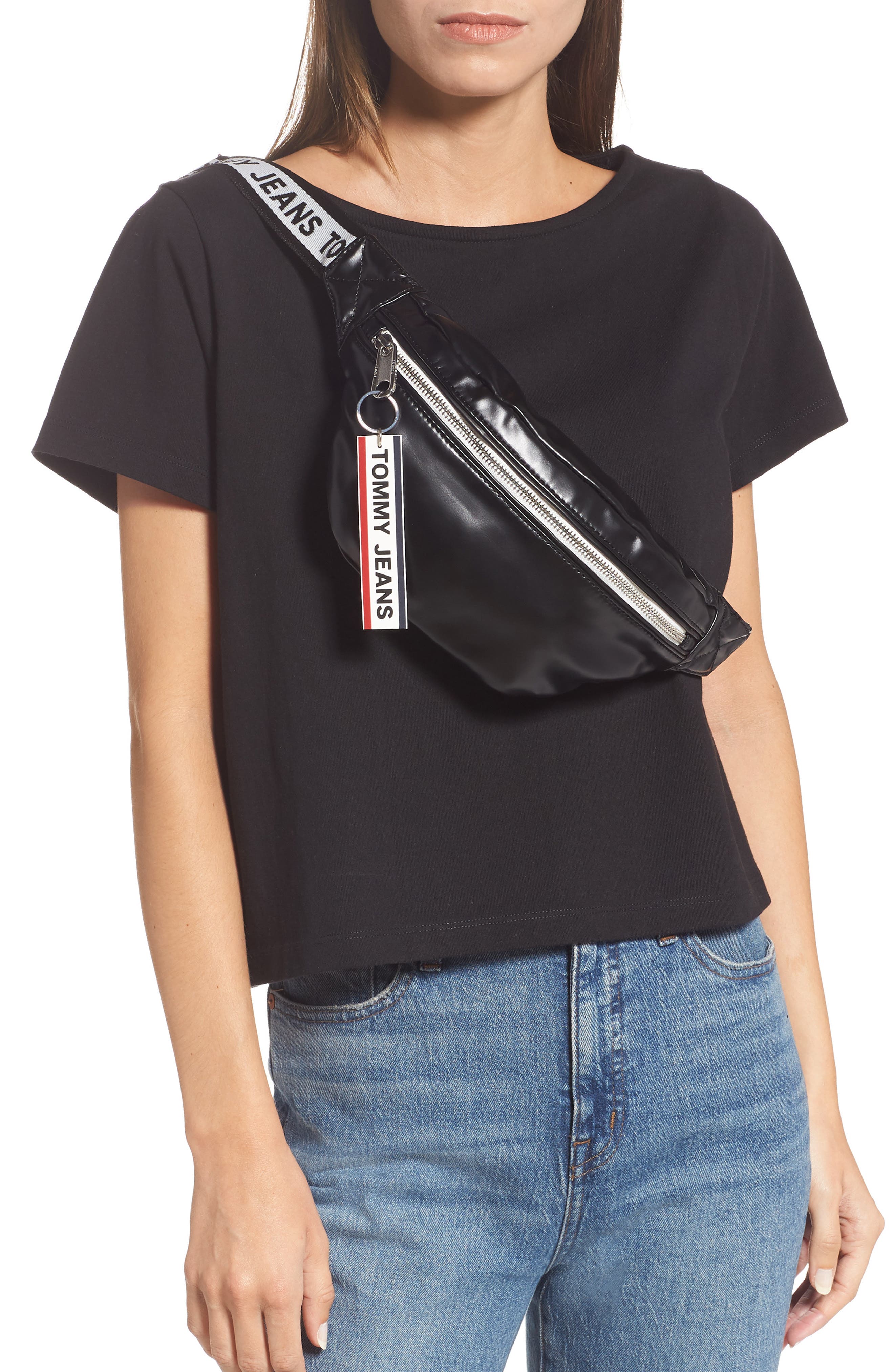 TOMMY JEANS Logo Belt Bag, Alternate, color, 