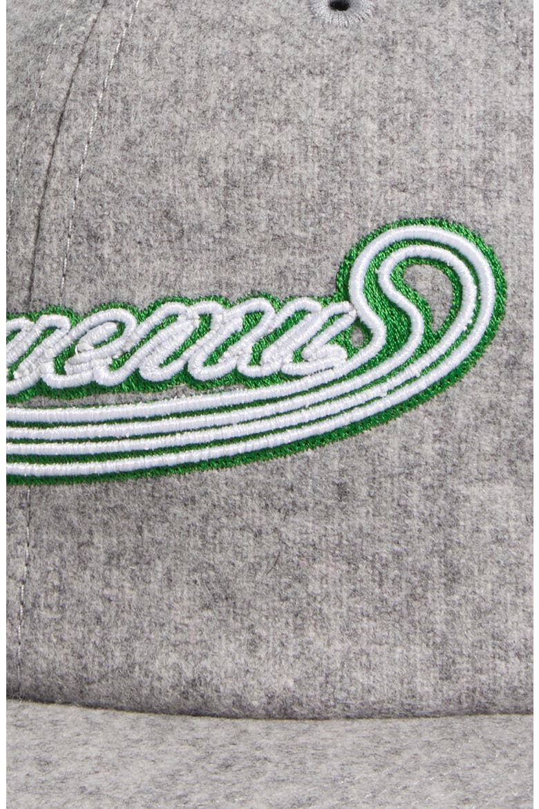La Casquette Embroidered Logo Wool Blend Baseball Cap, Alternate, color, LIGHT GREY