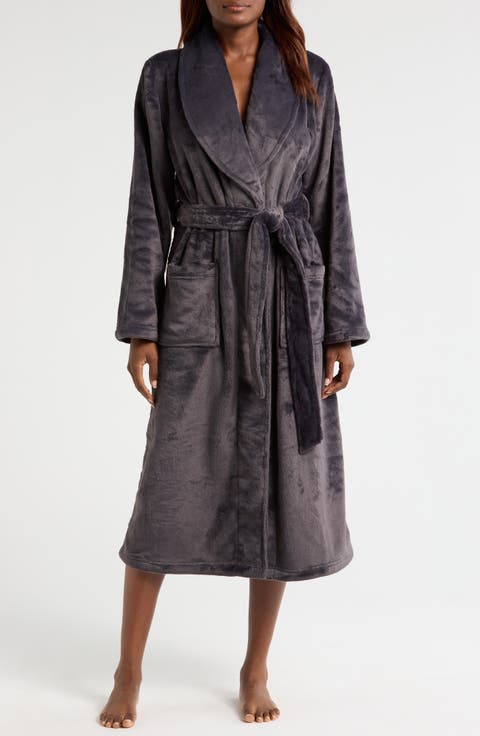 Shawl Collar Plush Longline Robe