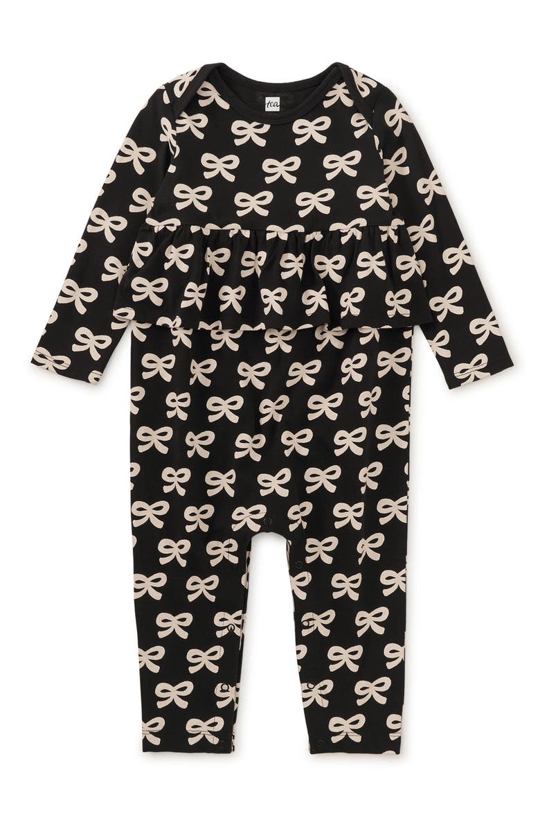 Tea Collection Pretty Peplum Baby Romper, Main, color, 