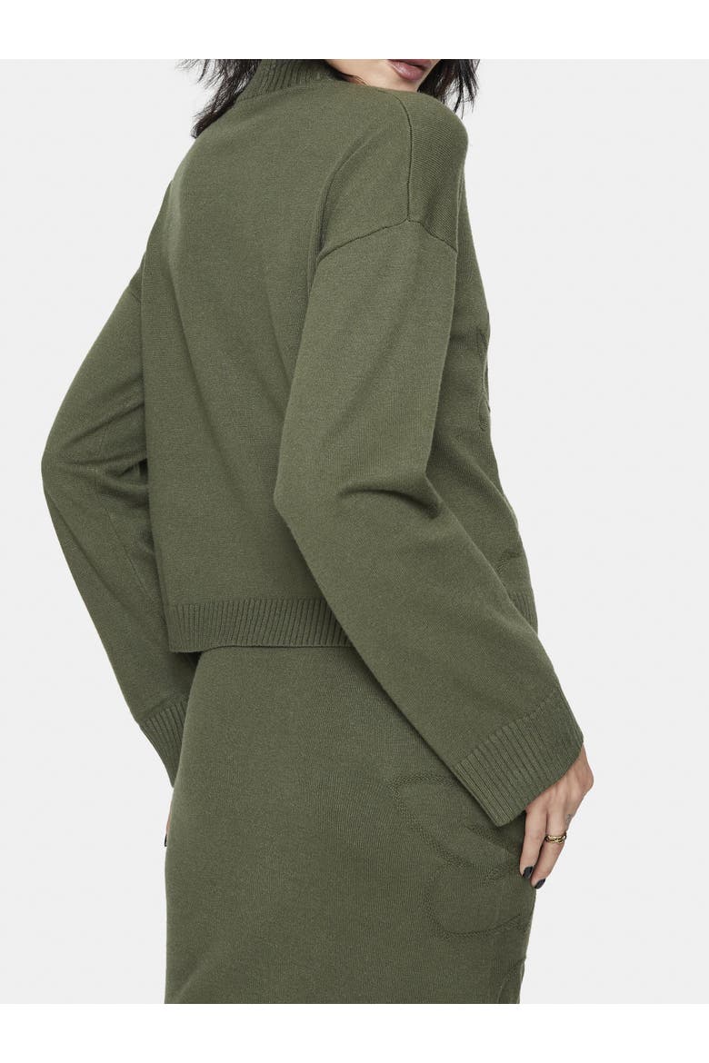Elixir Branch Detail Knit Sweater, Alternate, color, Green