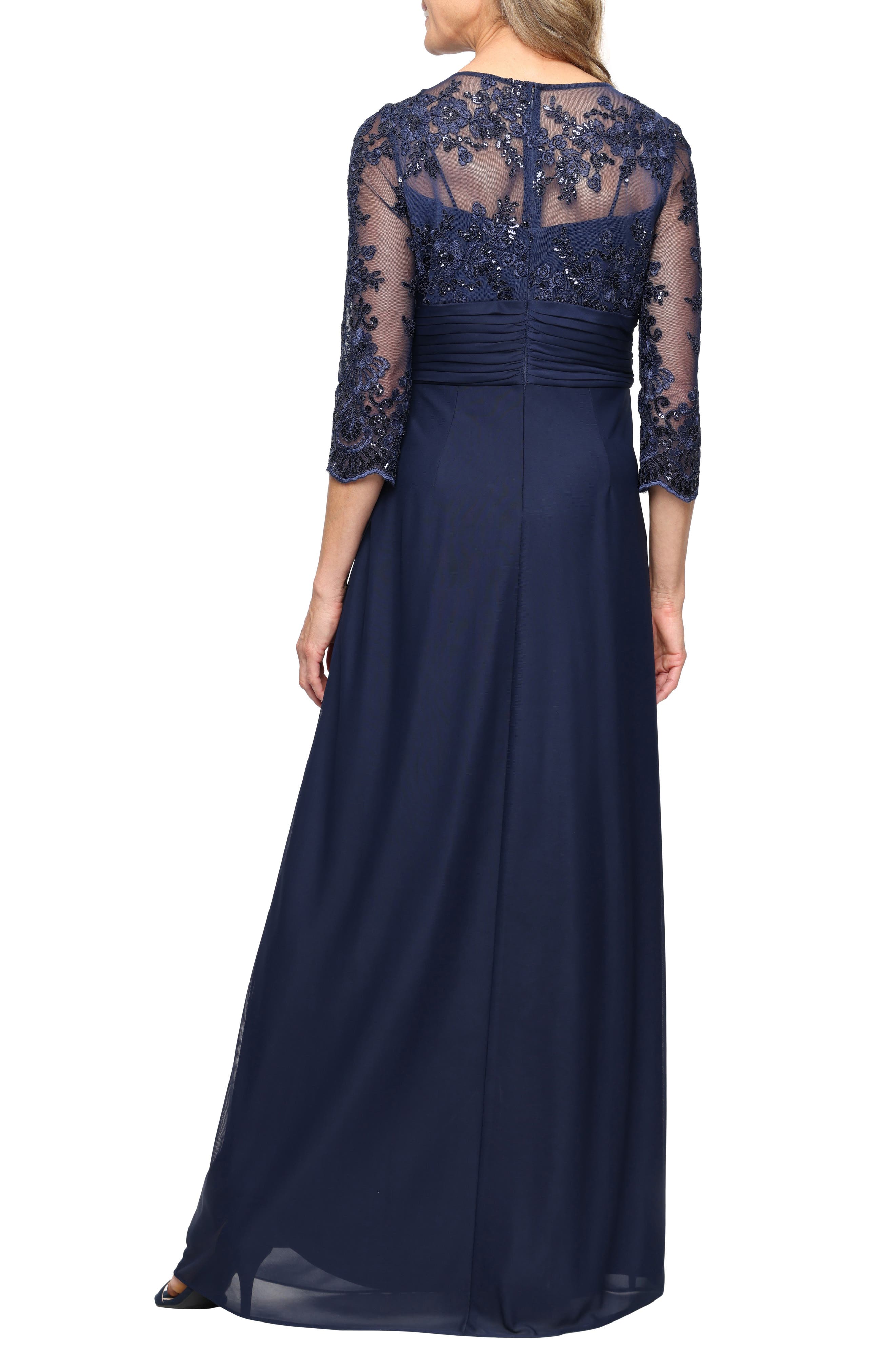 Sequin Chiffon Gown - image 2