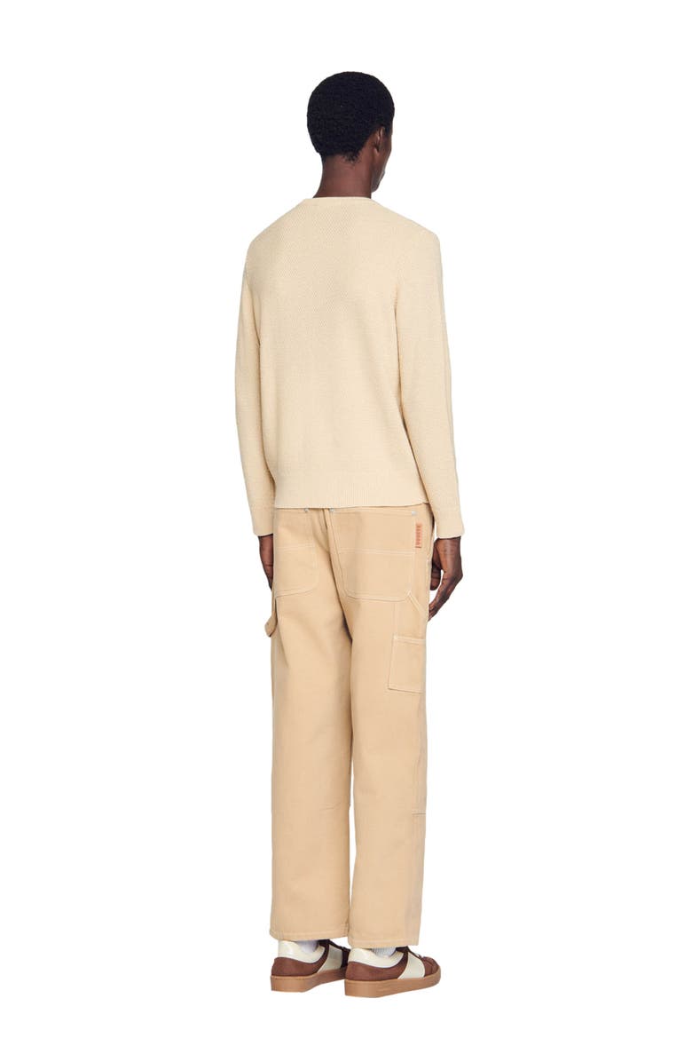 SANDRO Wool sweater, Alternate, color, Off White / Mastic