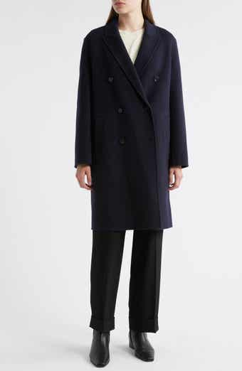 Theory Double Breasted Wool & Cashmere Coat