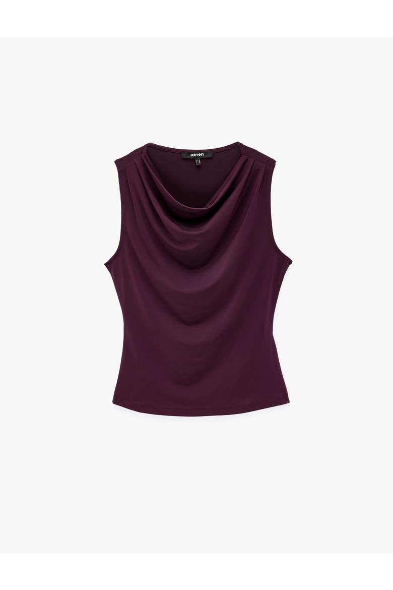 Cowl Neck Tank Top, Alternate, color, Plum