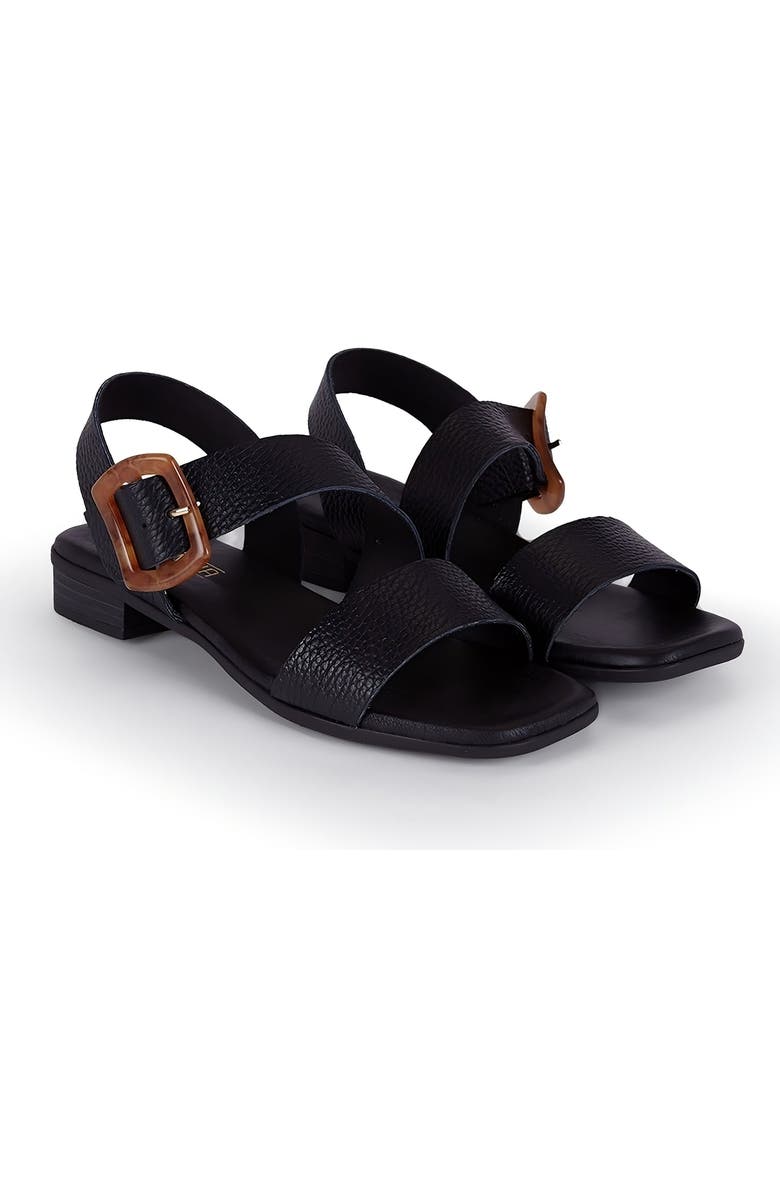 Menina Step Juliette Side Buckle Sandal, Alternate, color, Black