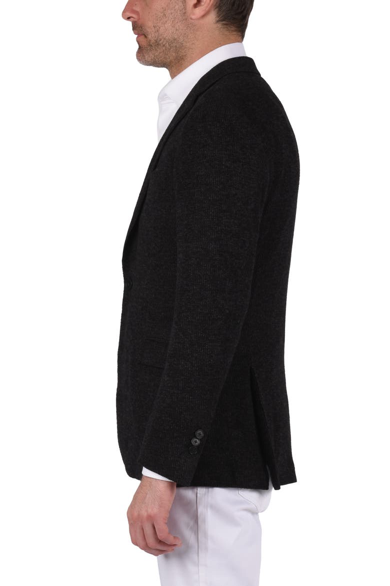 Textured Knit Sport Coat, Alternate, color, CHARCOAL