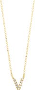 Bony Levy Icon Pavé Diamond Initial Pendant Necklace