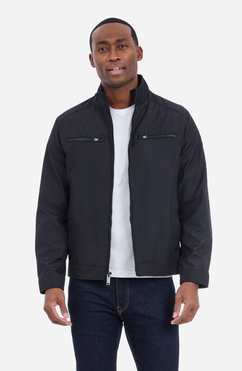 Michael Kors Softshell Zip Jacket, Alternate, color, Black