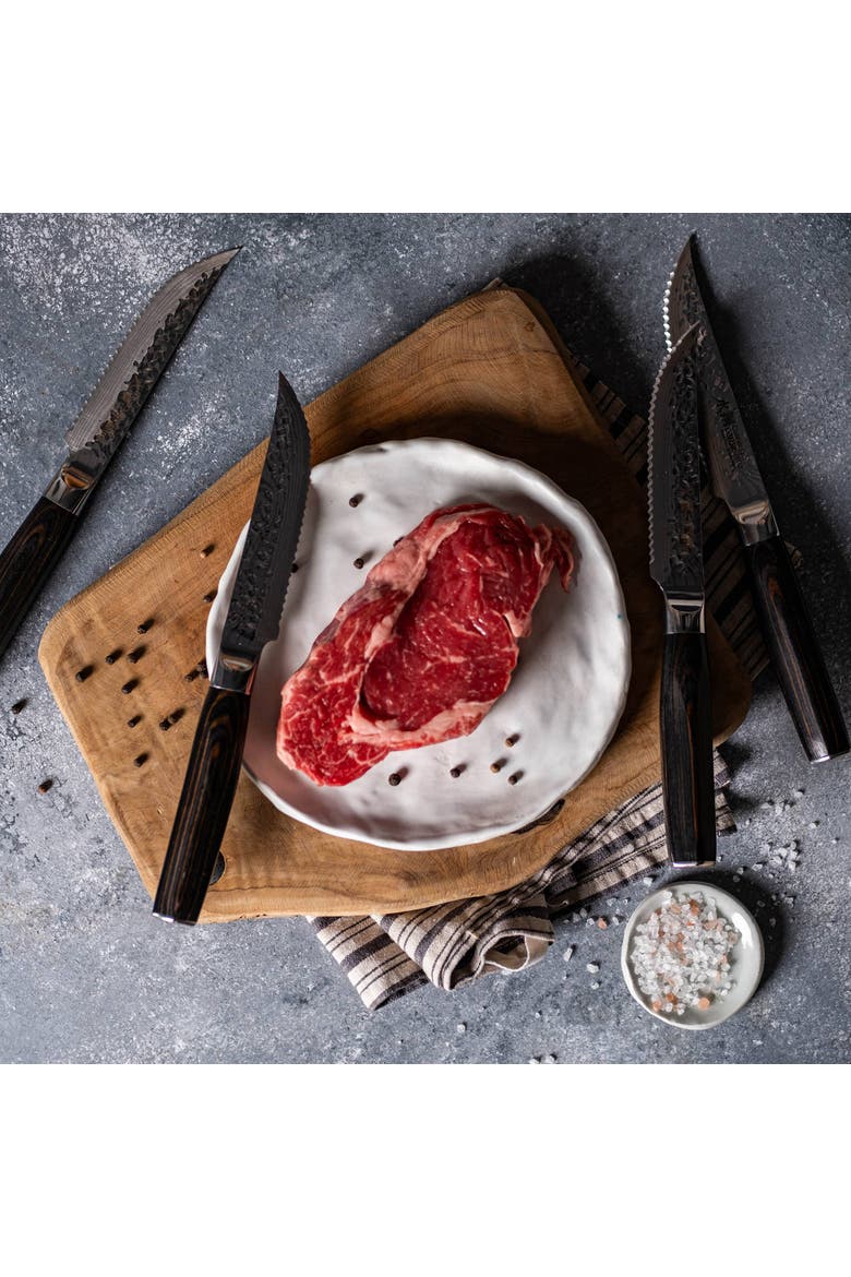 Damashiro EMPEROR® 4-Piece Steak Knife, Alternate, color, Silver