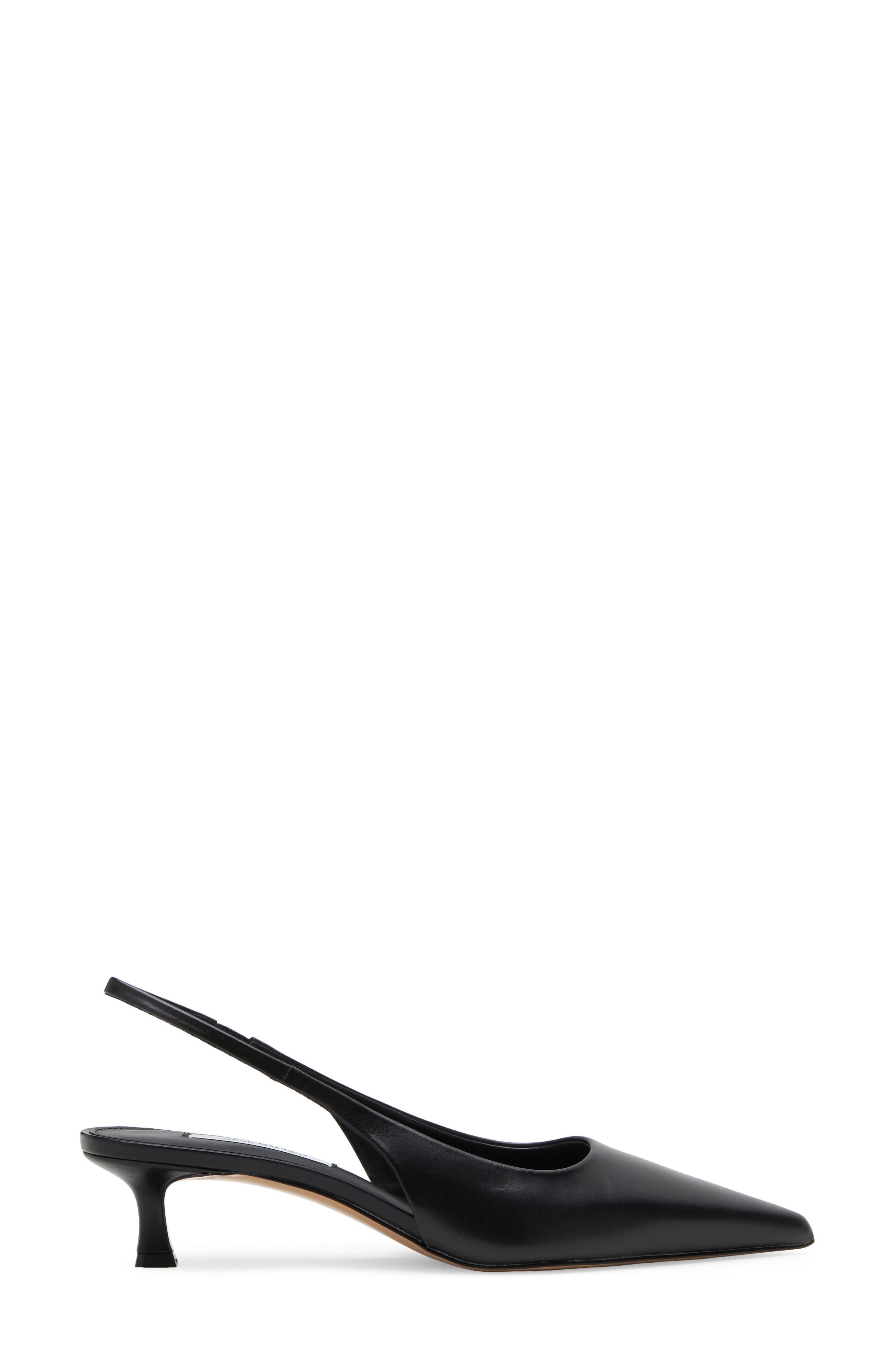 Kathy Slingback Pointed Toe Pump, Alternate, color, BLACK LEATHER