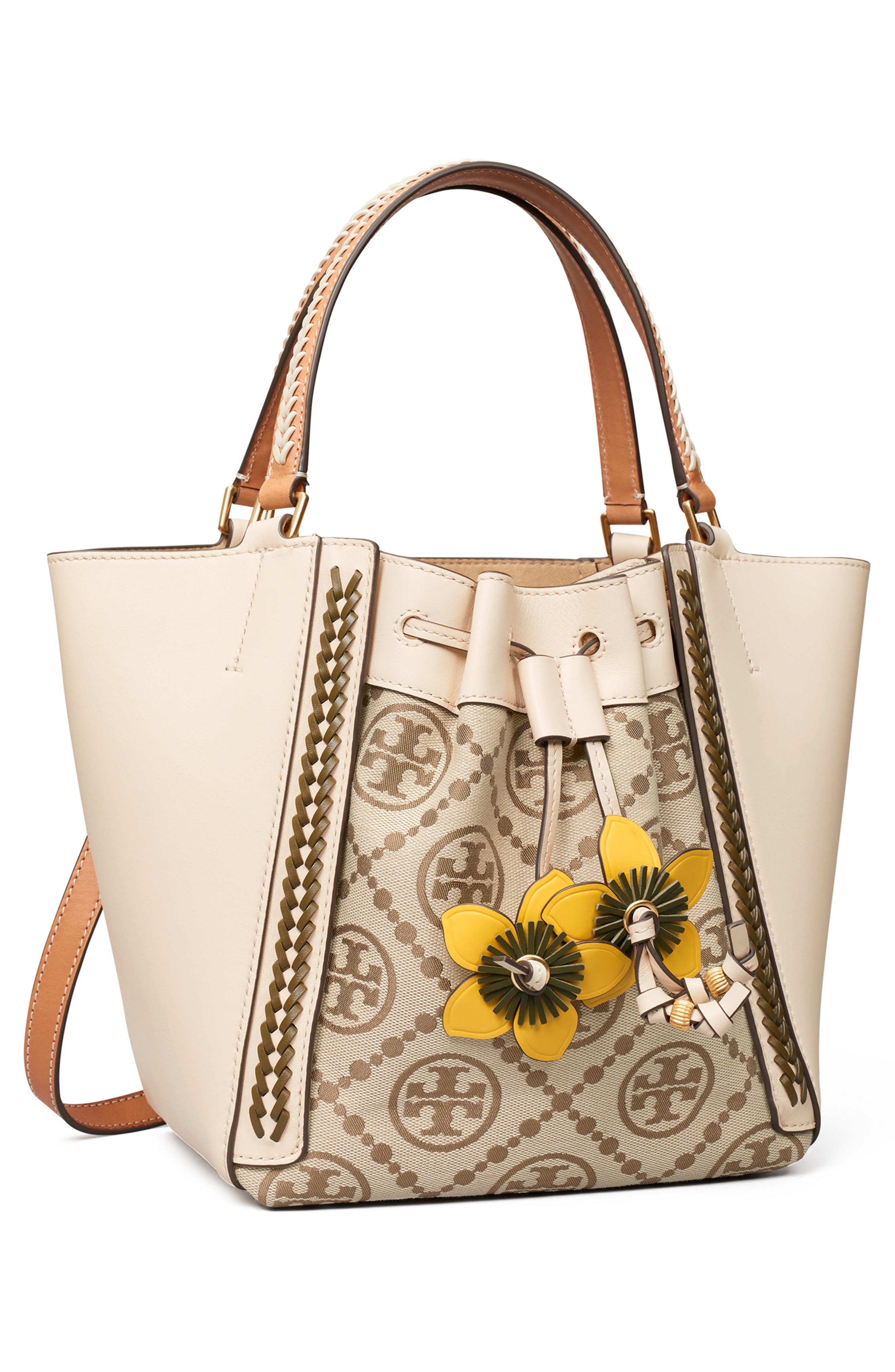 Tory Burch McGraw Braided Monogram Crossbody Bag, Alternate, color, 