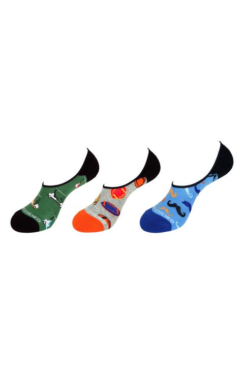 Assorted 3-Pack No Show Socks