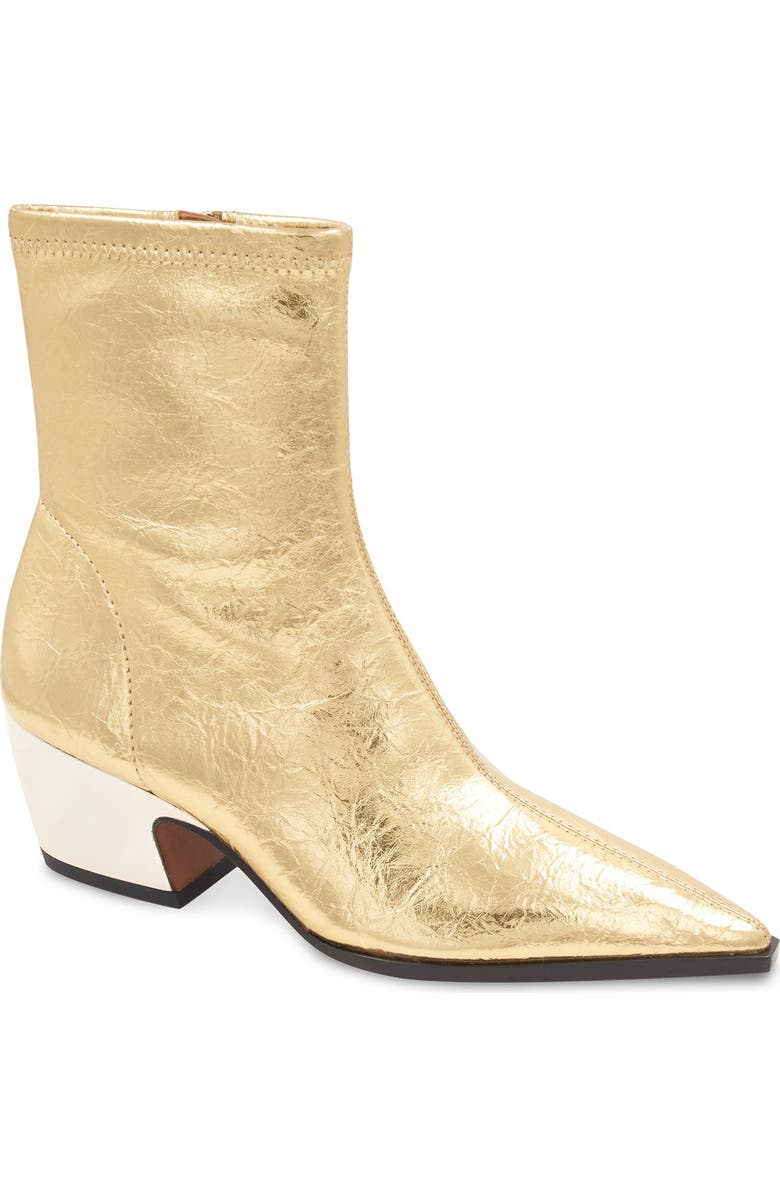 BCBGMAXAZRIA Seriba Block Heel Bootie, Main, color, Gold