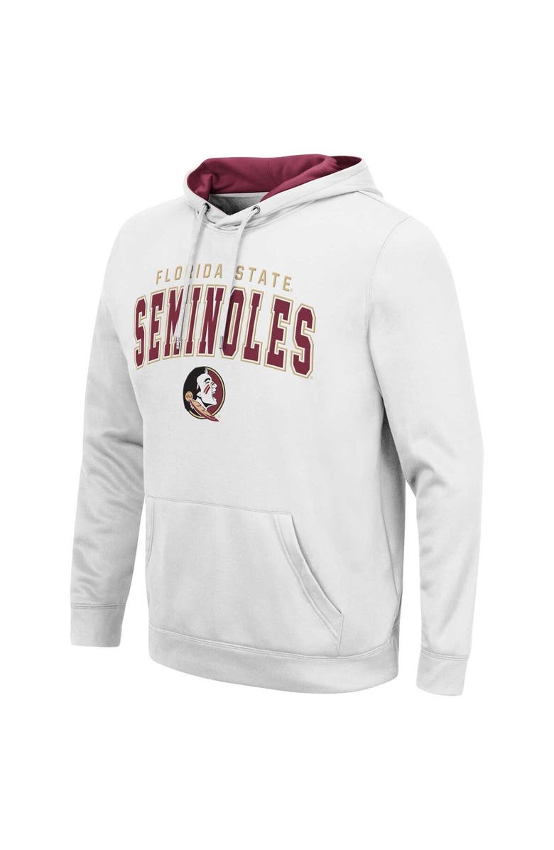 COLOSSEUM Men's Colosseum White Florida State Seminoles Resistance Pullover Hoodie, Alternate, color, 