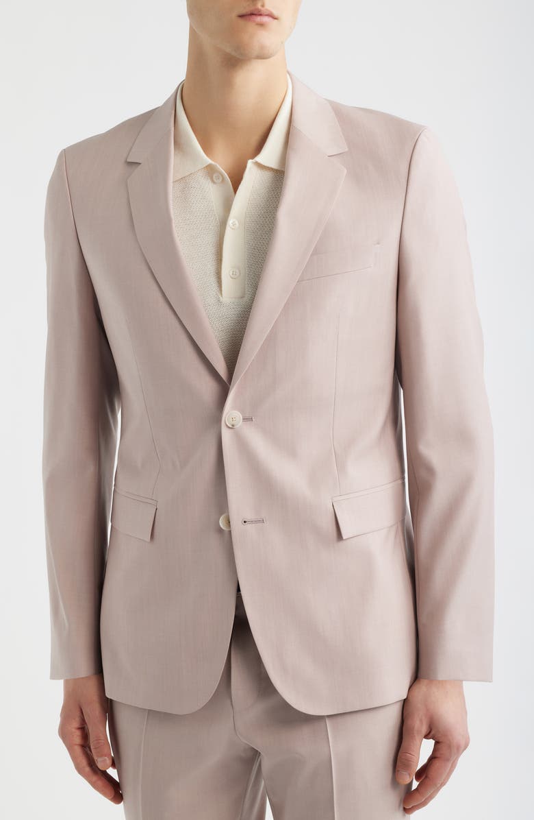 BOSS Houston Slim Fit Wool Suit, Alternate, color, Light/ Pastel Pink