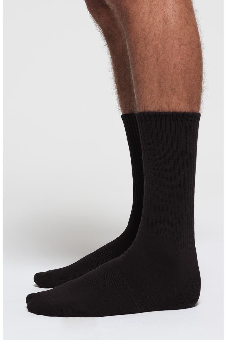 3-Pack Tube Crew Socks, Alternate, color, ONYX