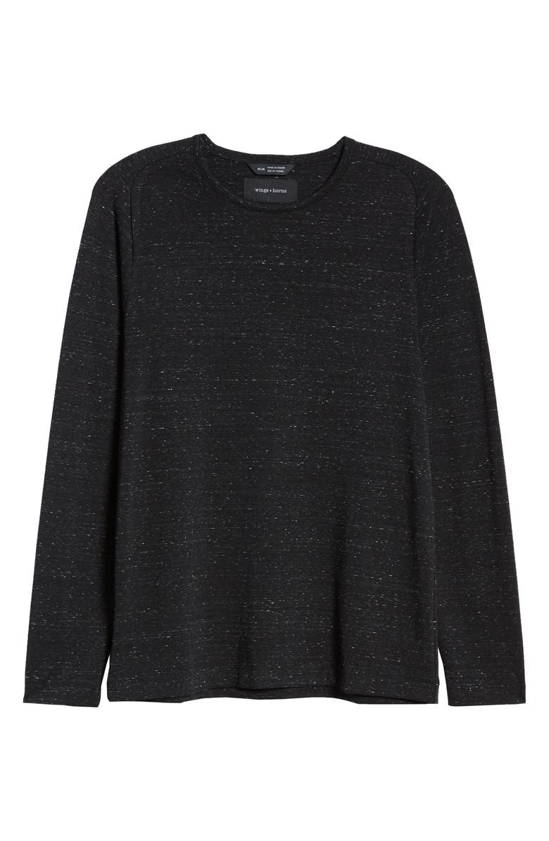 wings + horns Signal Slubbed Long Sleeve T-Shirt, Alternate, color, 