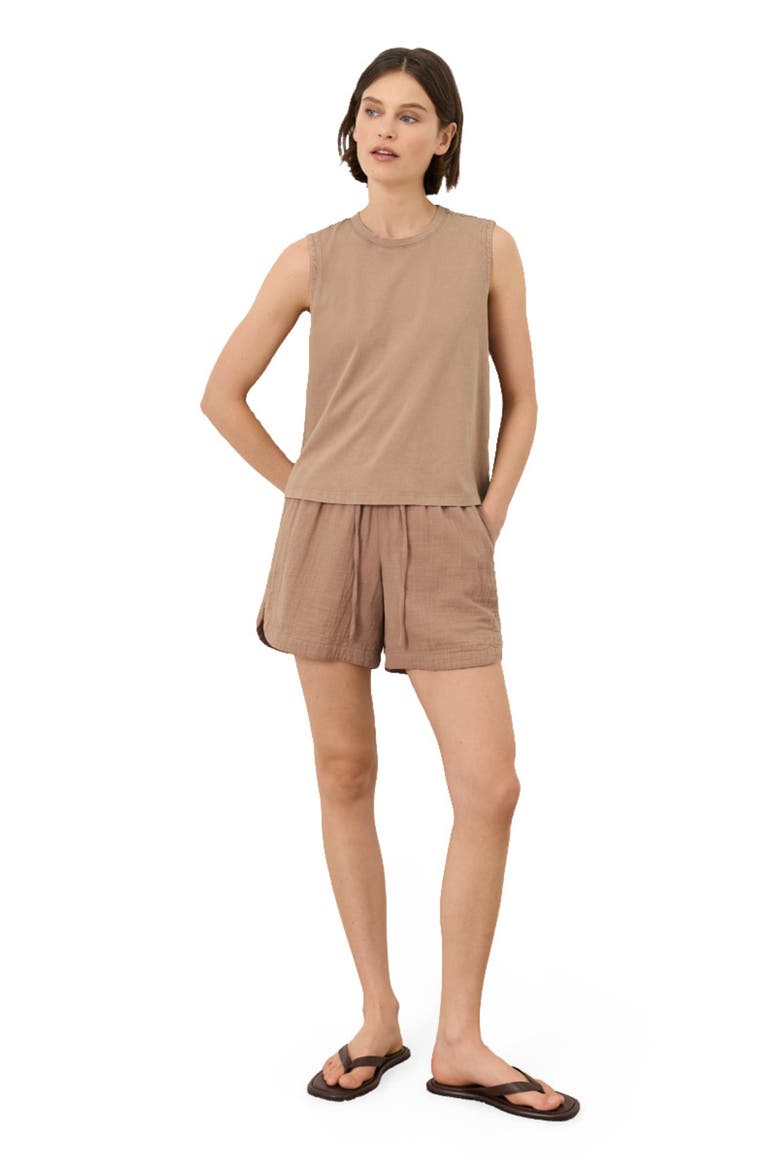 Organic Cotton Vintage Jersey Relaxed Tank, Main, color, Washed Driftwood Brown