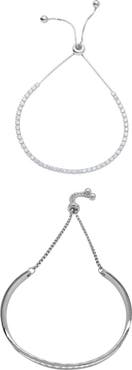 Adornia Set of 2 Assorted Slider Bracelets