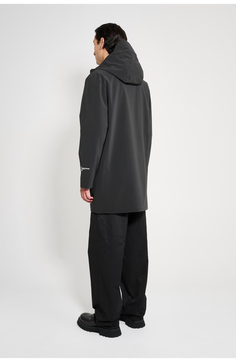 Stutterheim Stockholm Patch Raincoat, Alternate, color, Black