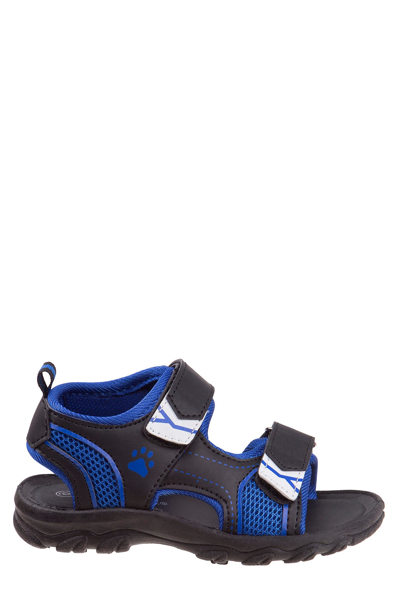 RUGGED BEAR Hook-and-Loop Sandal, Alternate, color, BLACK/BLUE