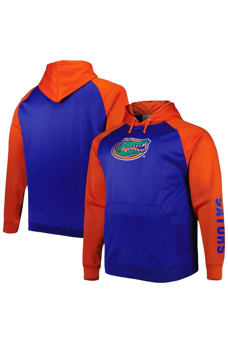 Men's Royal Florida Gators Big & Tall Raglan Fleece Pullover Hoodie, Main, color, Royal
