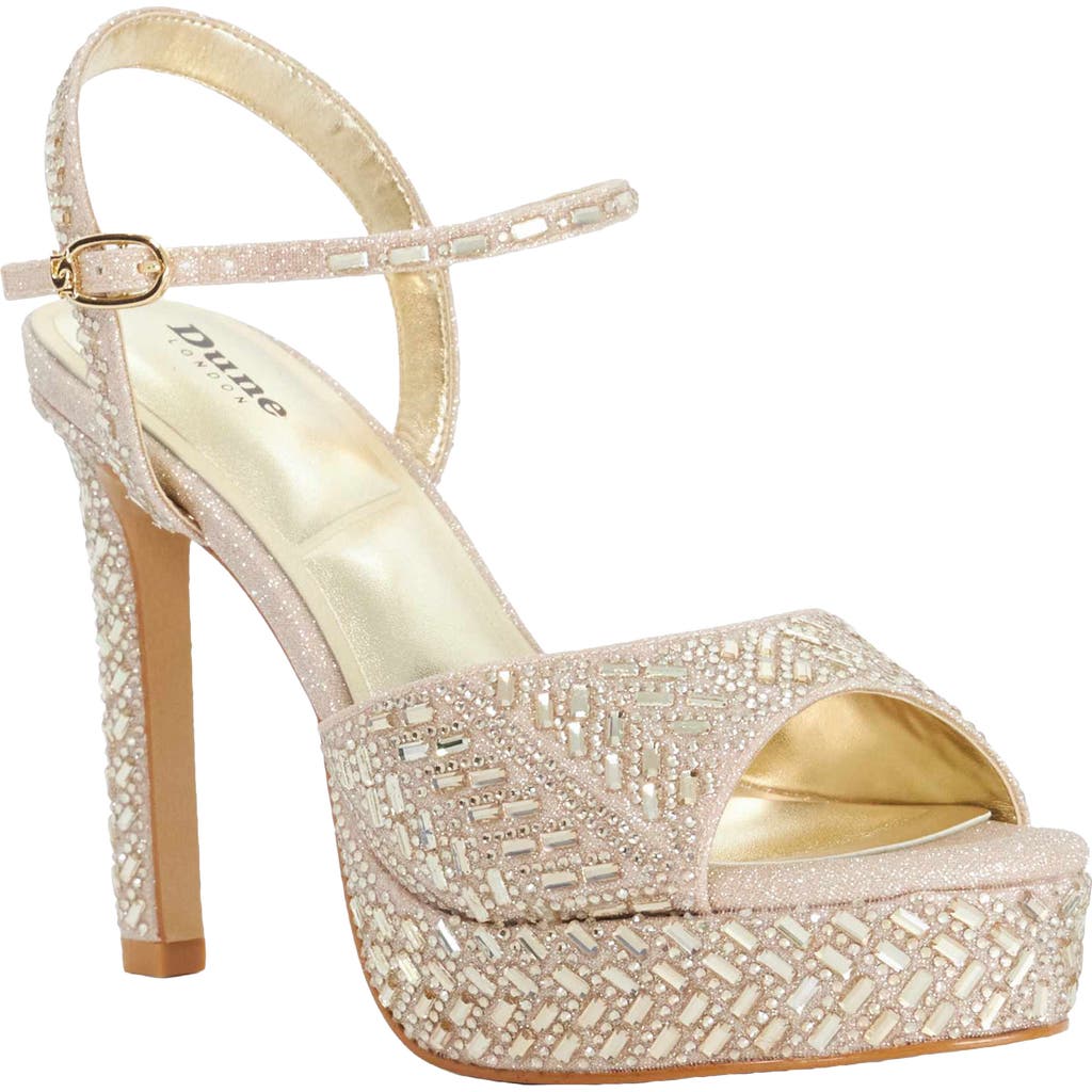 Dune London Malea Ankle Strap Platform Sandal In Neutral