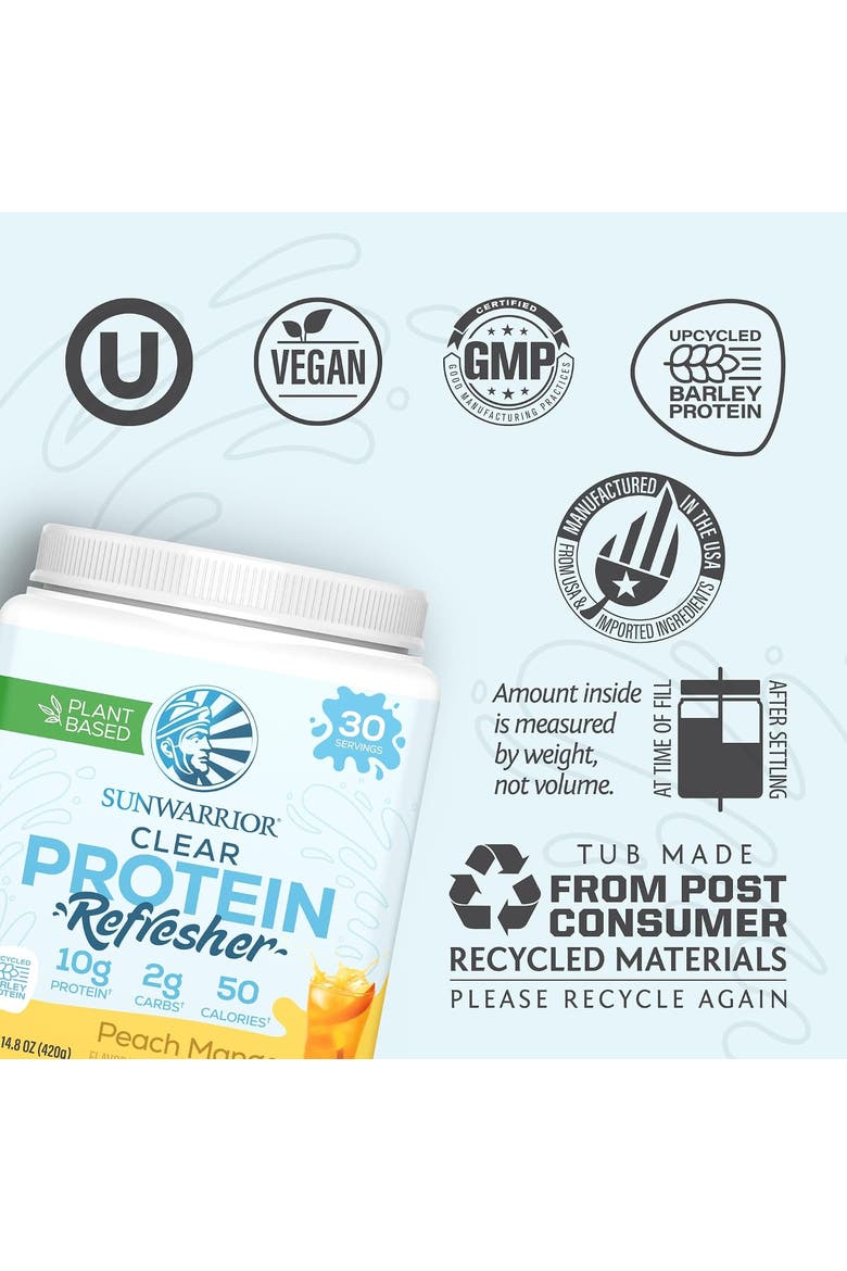 Clear Protein Refresh Powder, 420gm, Alternate, color, Peach Mango