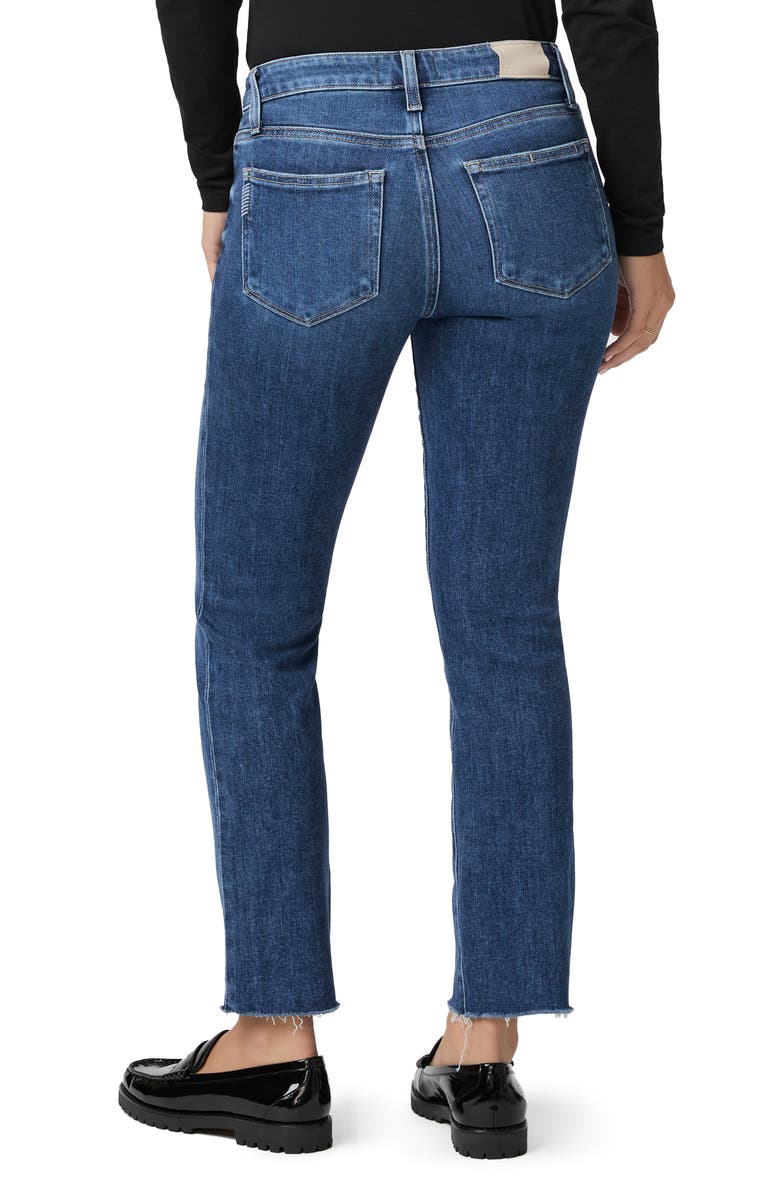 PAIGE Amber Raw Hem Straight Leg Ankle Jeans, Alternate, color, 