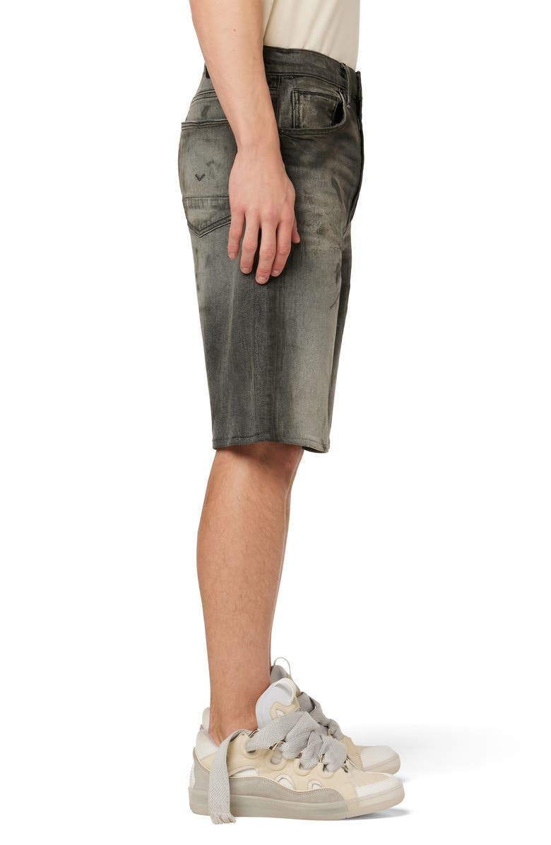 Hudson Jeans Paint Splatter Denim Skate Shorts, Alternate, color, 