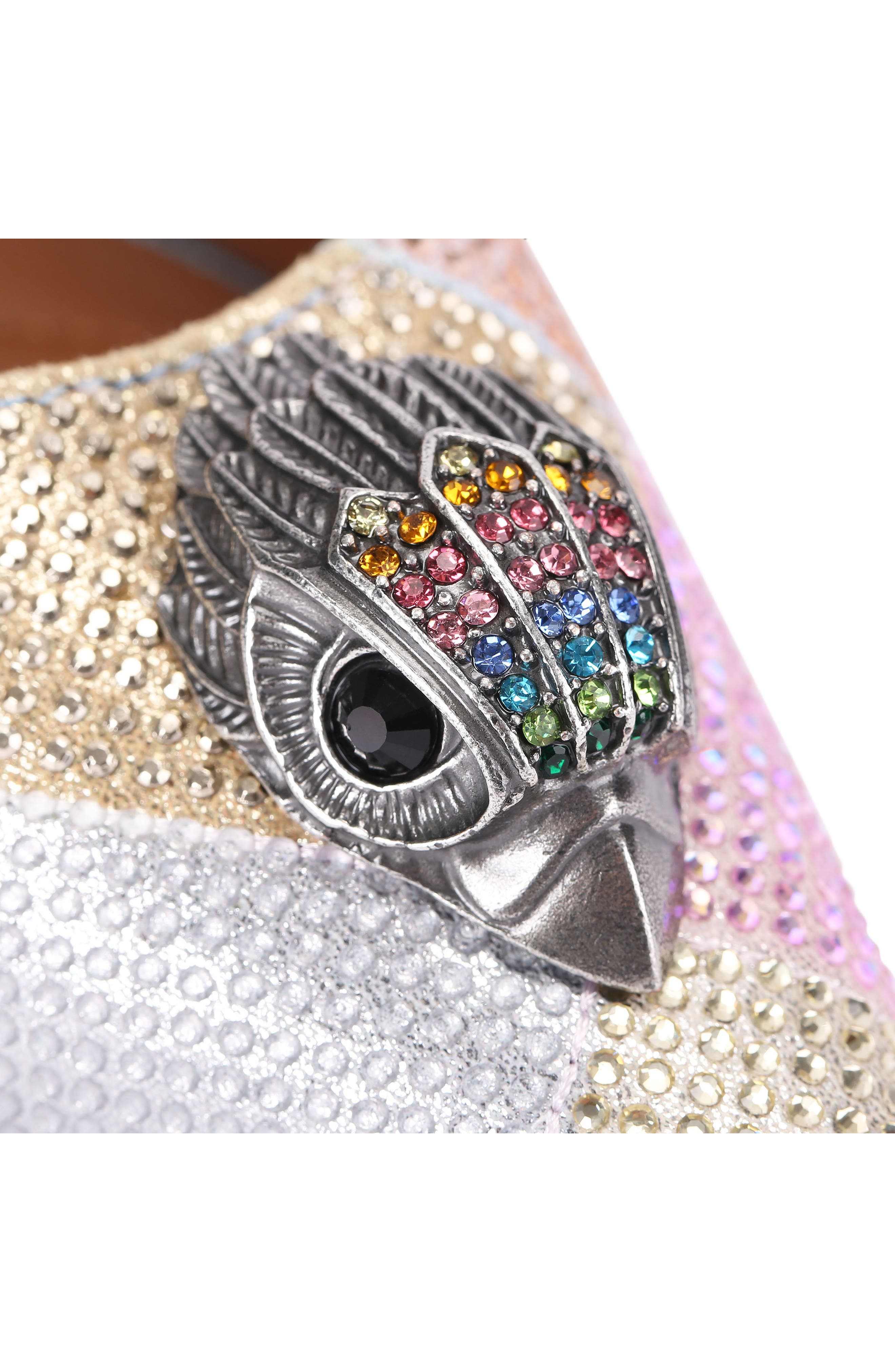 Kurt Geiger London Belgravia Eagle Pointed Toe Court Pump, Alternate, color, Blue/ Green Multi