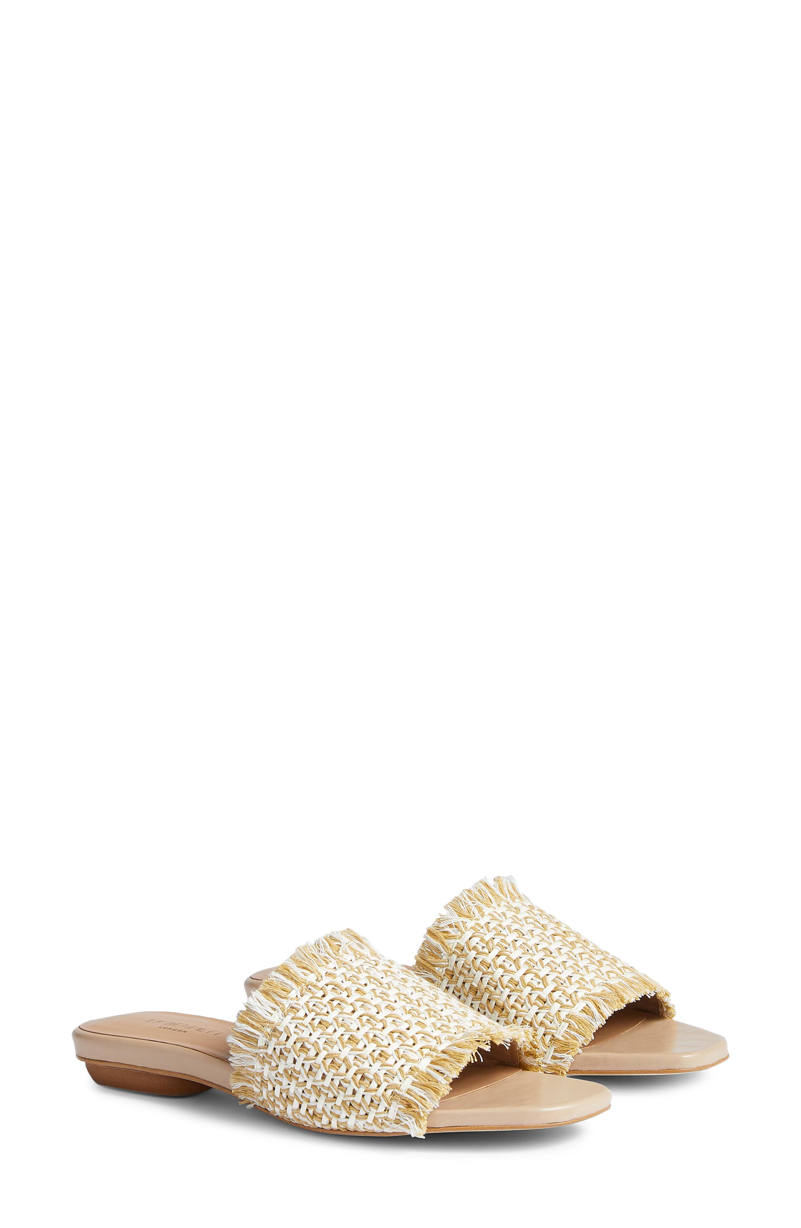 LK Bennett Meera Woven Raffia Slide Sandal, Main, color, 