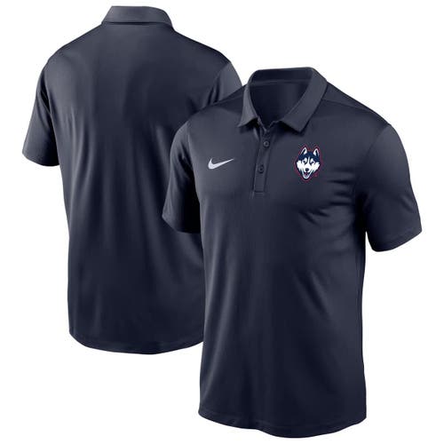 Nike Navy Uconn Huskies Victory Solid Performance Polo In Blue