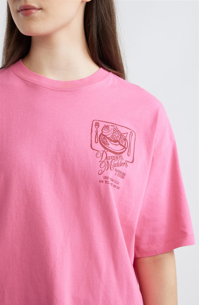 Damson Madder Gill of Dreams Organic Cotton Graphic T-Shirt, Alternate, color, Pink