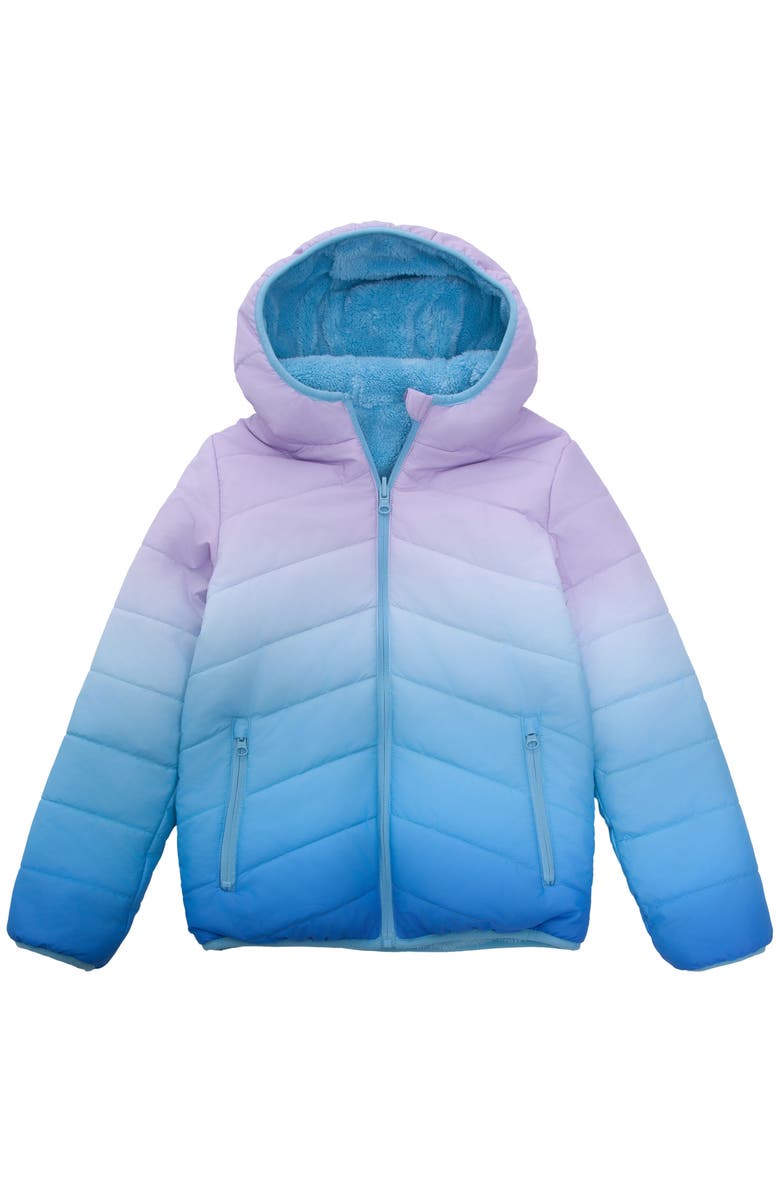 Rokka&Rolla Kids' Reversible Soft Fleece Jacket, Alternate, color, Ombre Lilac Blue