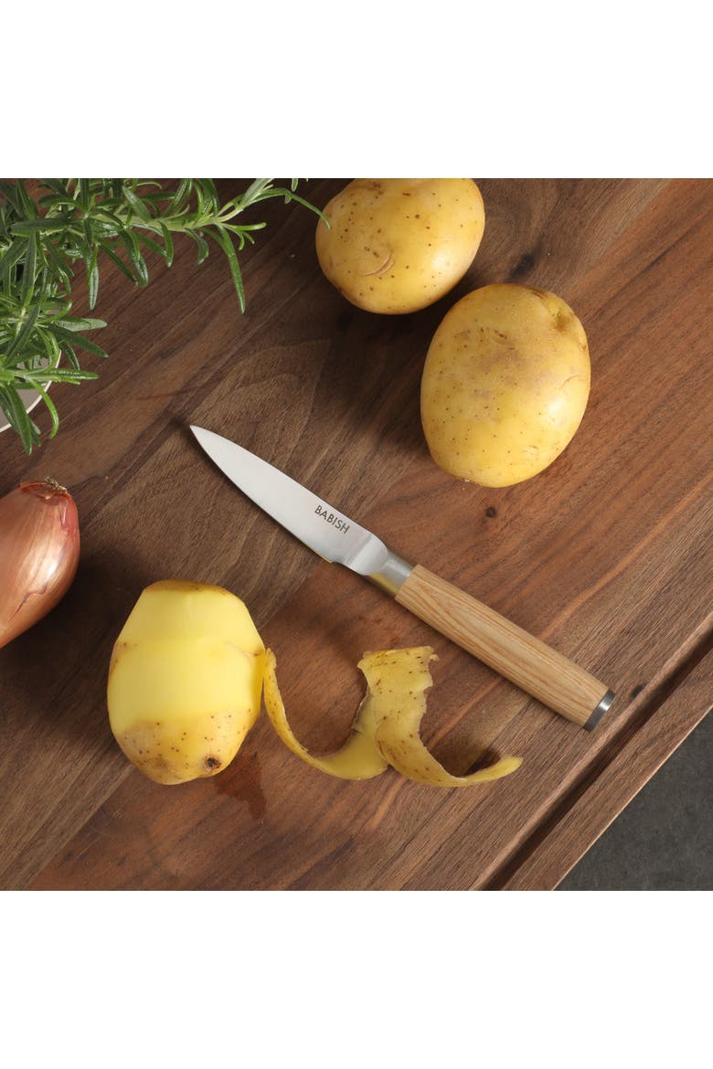 German 1.4116 Stainless Steel Paring Knife with Pakka Wood Handle, Alternate, color, Natural