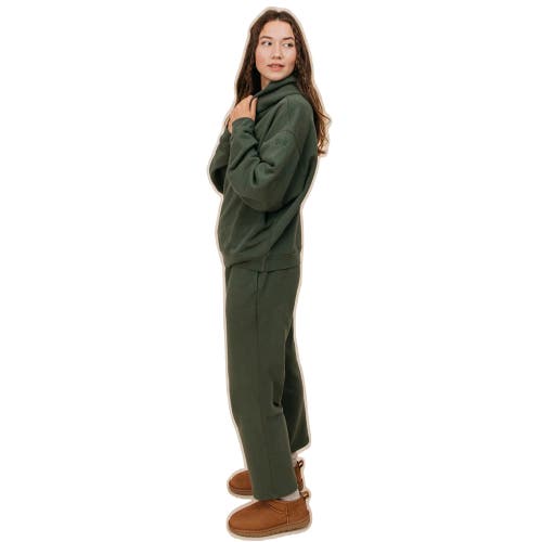 Ocio Organic Cotton Teddy Cropped Pant In Green
