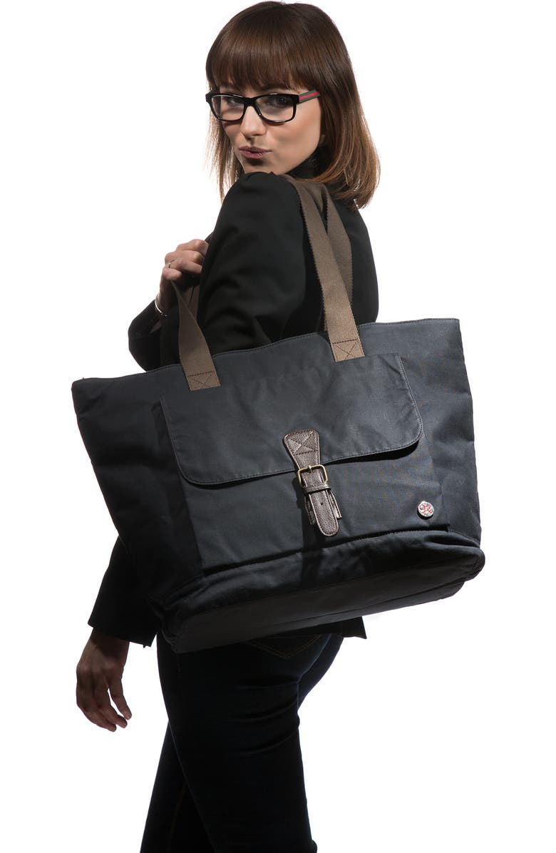 Token Waxed Montague Tote Bag, Alternate, color, Black