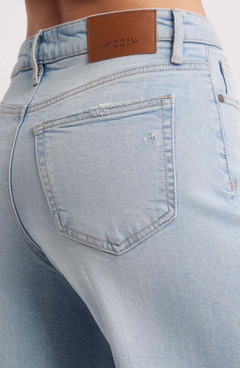 HIDDEN JEANS Distressed Super Wide Leg Jeans, Alternate, color, Light Wash
