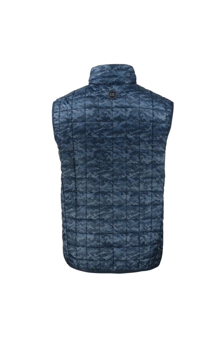 Cutter & Buck Men's Cutter & Buck  Navy North Carolina Tar Heels Alumni Logo Rainier PrimaLoft Eco Insulated Full-Zip Puffer Vest, Alternate, color, 