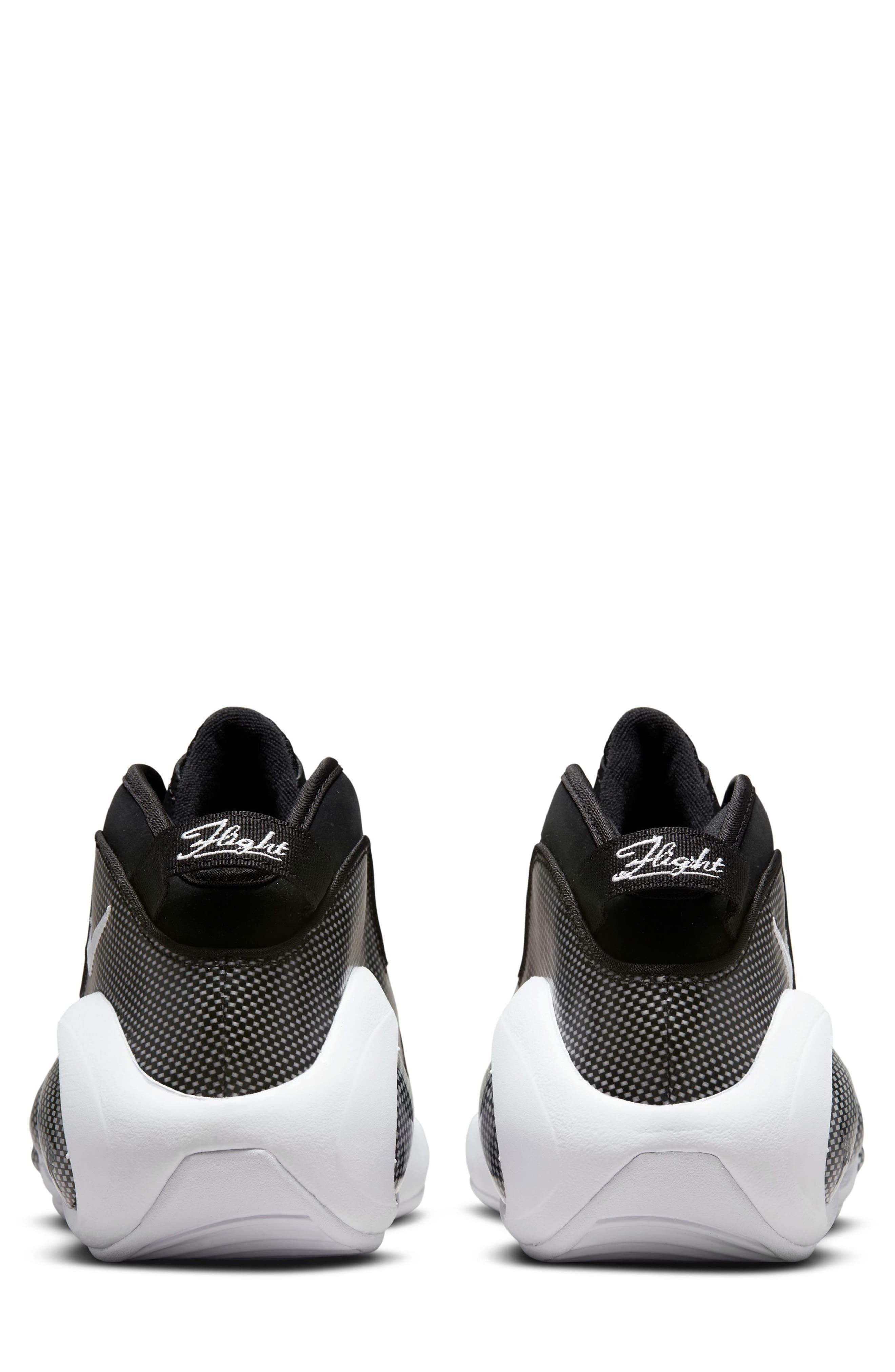 Nike Air Zoom Flight 95 Basketball Sneaker, Alternate, color, Black/ White/ Metallic Silver