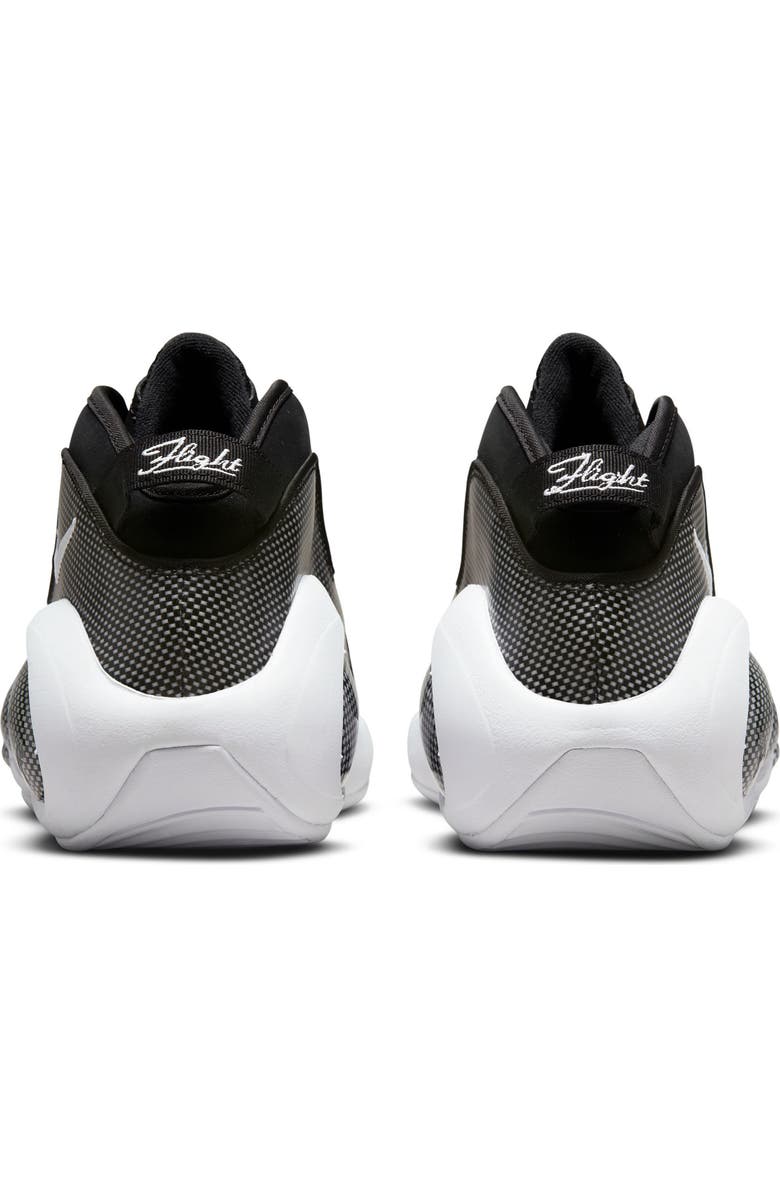 Nike Air Zoom Flight 95 Basketball Sneaker, Alternate, color, Black/ White/ Metallic Silver